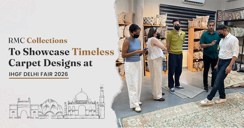 RMC Collections rug manufacturer showcasing handmade carpets at IHGF Delhi Fair 2026